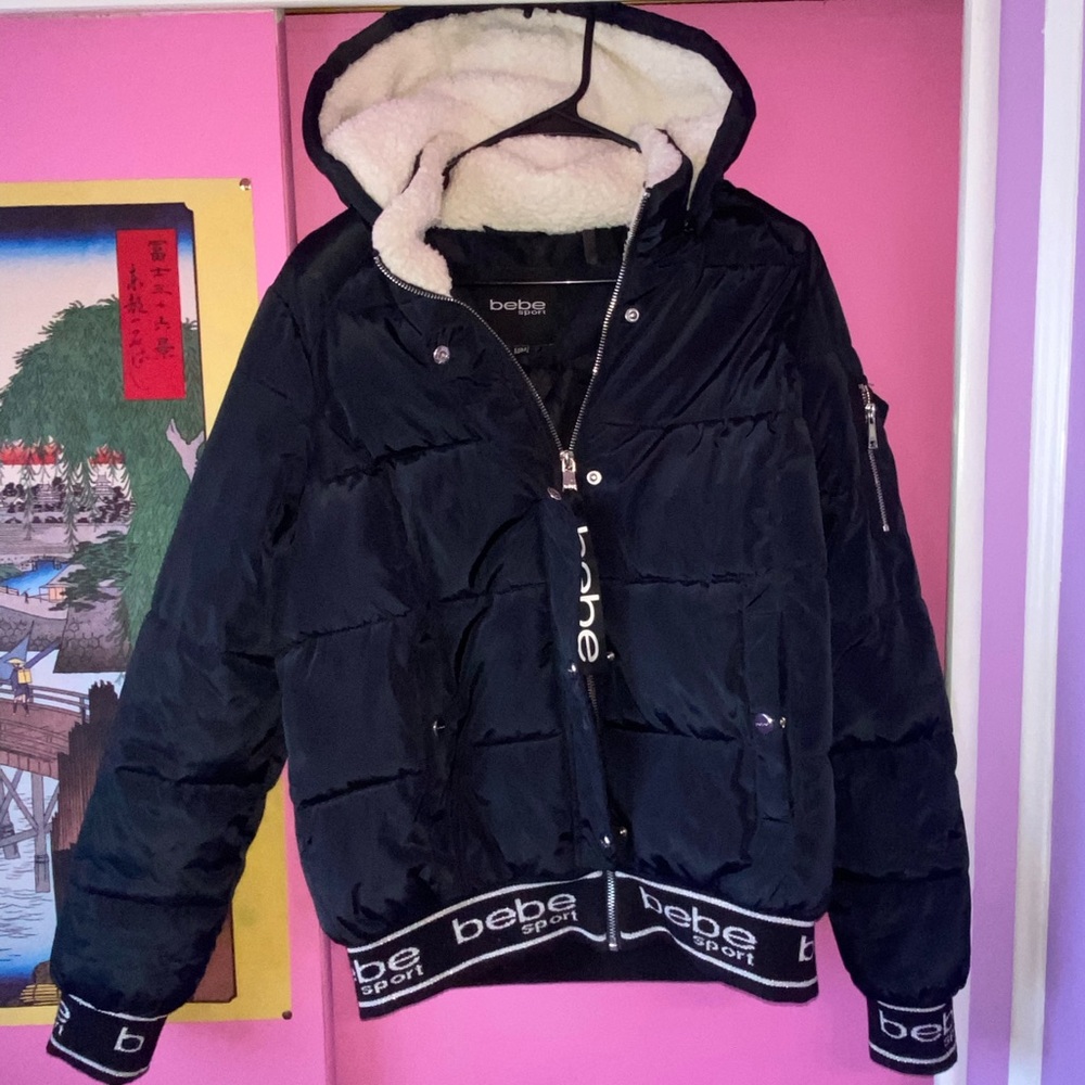 Black Sherpa bebe Sport Jacket Medium